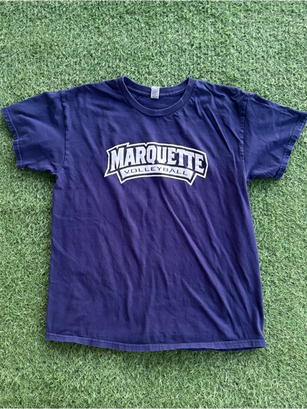 Marquette University Volleyball T-Shirt Navy Blue Large